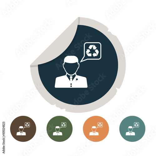 Speech about the ecology icon