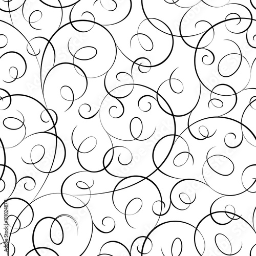Seamless abstract liana twisted tendril background