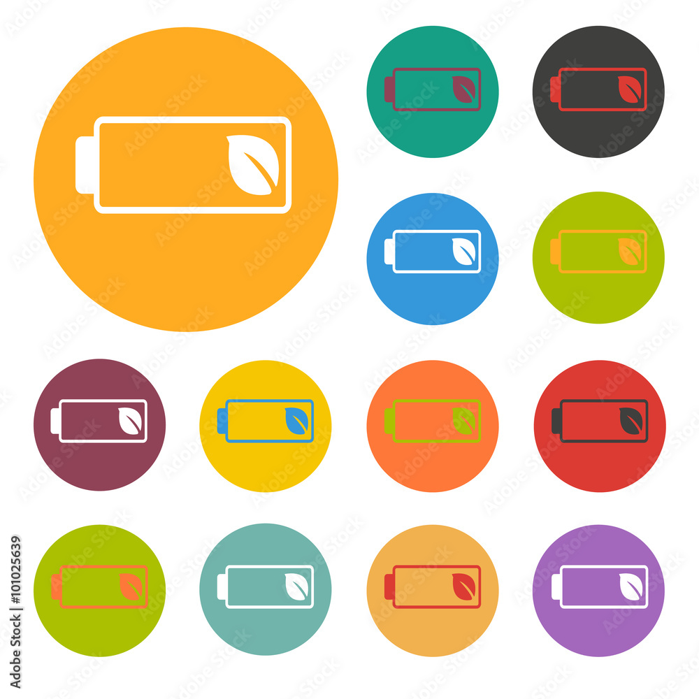 eco battery icon eco battery icon