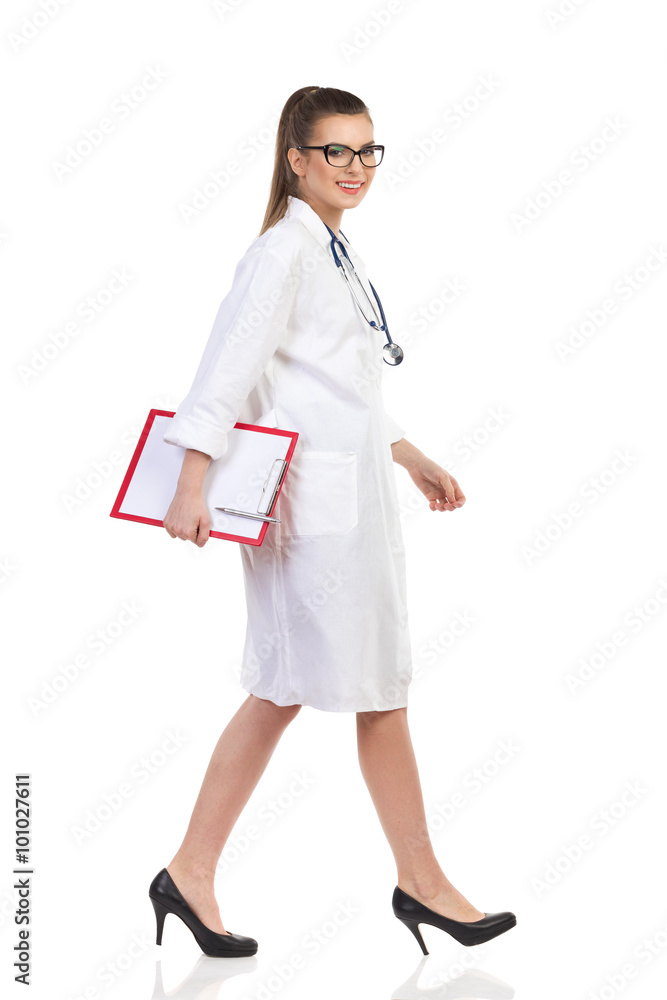 Female Doctor Walking