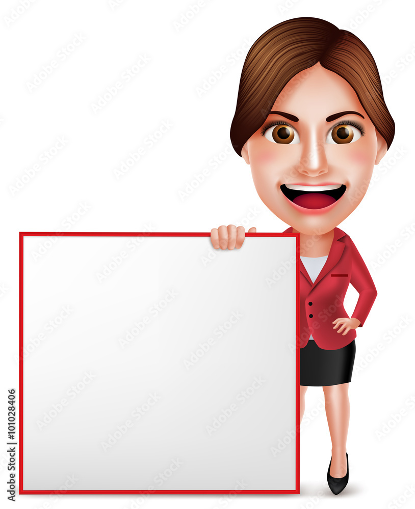 3D Realistic Good Looking Professional School Teacher or Businesswoman Vector Character Talking Holding White Board Isolated in White Background. Vector Illustration
3D Realistic Good Looking Professional School Teacher or Businesswoman Vector Character Talking Holding White Board Isolated in White Background. Vector Illustration