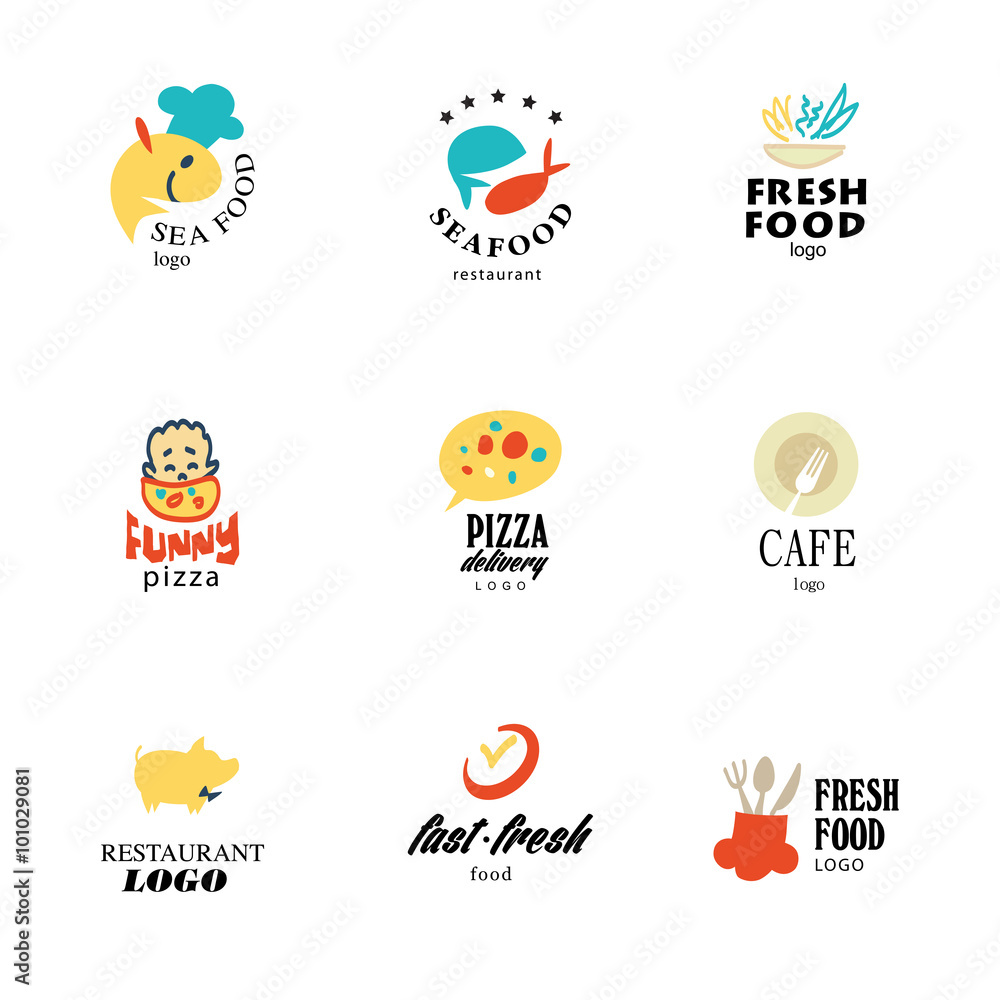 Food logo design template
