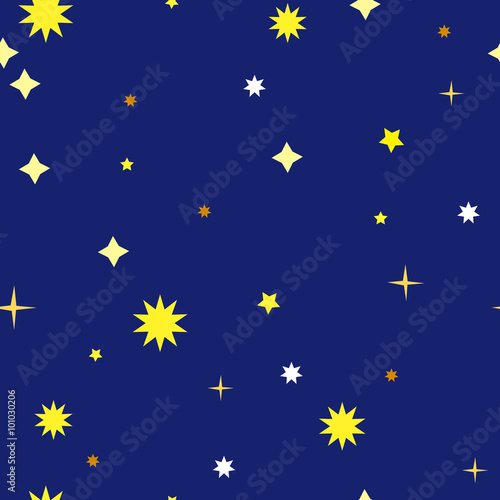 A starry night sky. Abstract seamless background