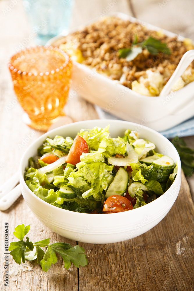 Green salad with vegetables
