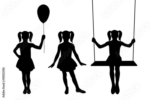 Children silhouettes.