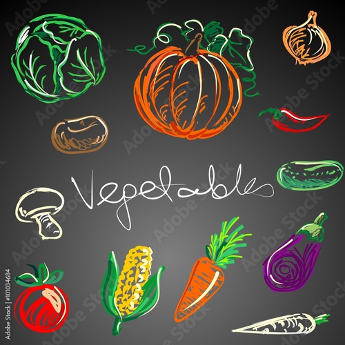 vegetables on the table