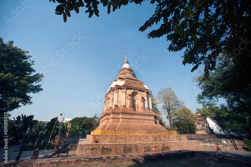 The Chedi of Wat Chet Yot temple in Chaing Mai,Thailand.