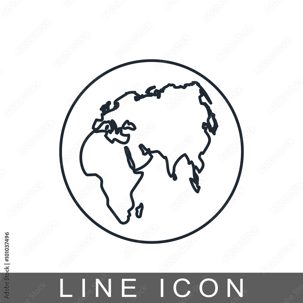 icon global land icon global land