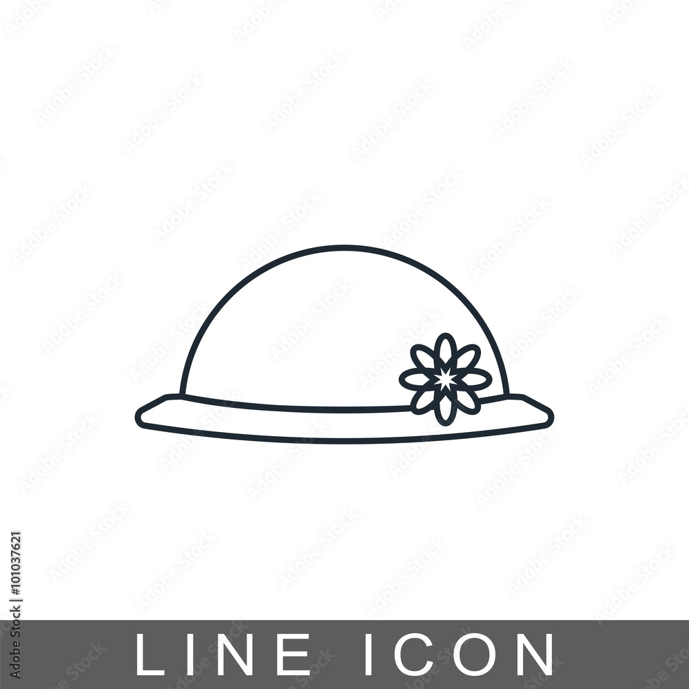 Fototapeta premium icon hat womans