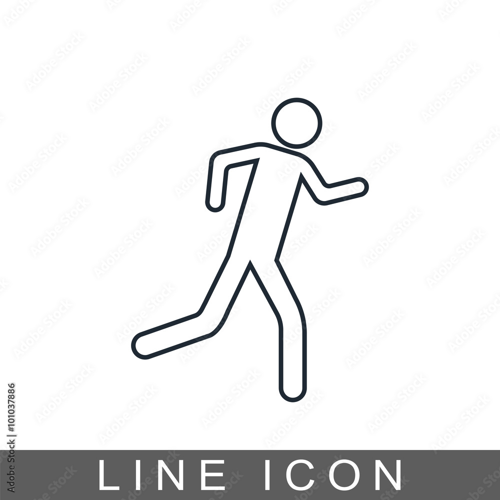 icon man running icon man running