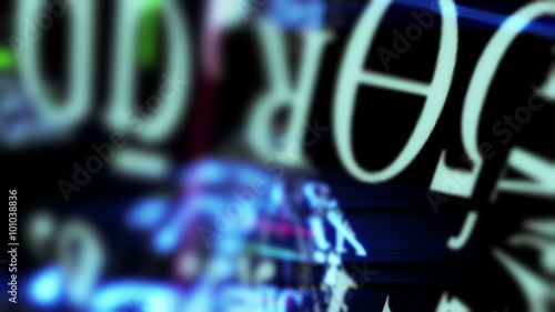 Wallpaper Mural Video Background 1136: Traveling through a maze of formula, algebra and computer code (Loop). Torontodigital.ca