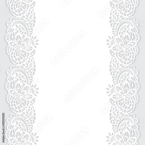 Vector seamless pattern with floral lace