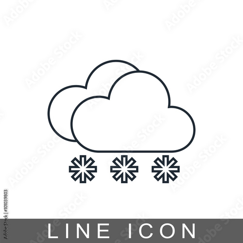 snow cloud meteo icon