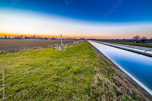 water canal and agriculture