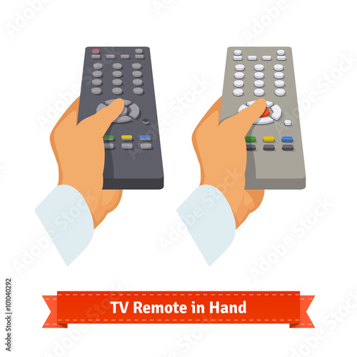 Retro remote control in hand