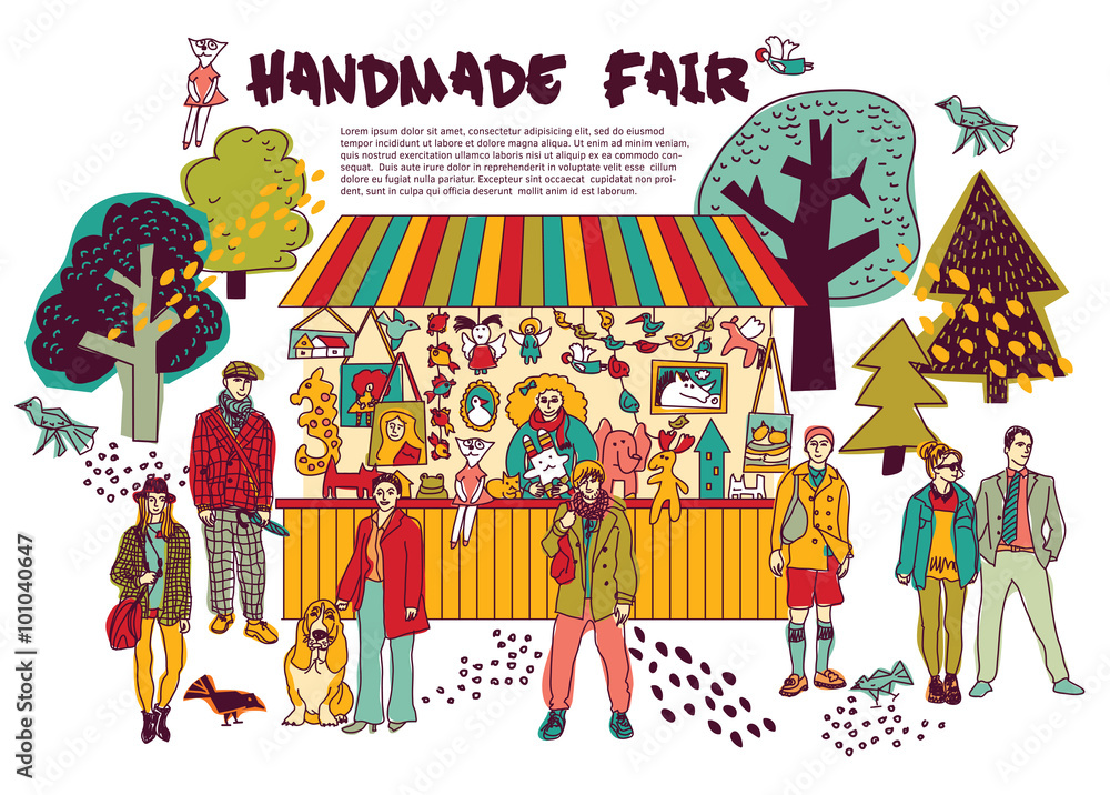 Obraz premium Art hand made fair toys in park outdoor.
