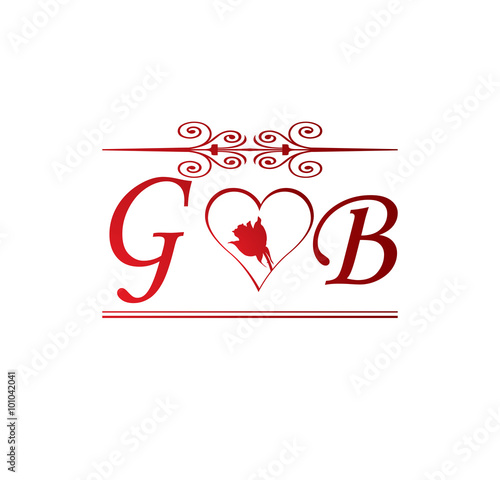 GB logo initial letter monogram with circle slice rounded design template  isolated in black background Stock Vector Image  Art  Alamy