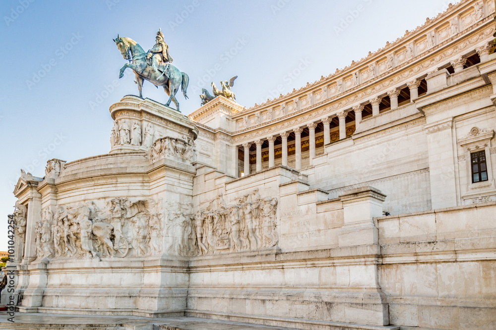 white imposing monument in Rome