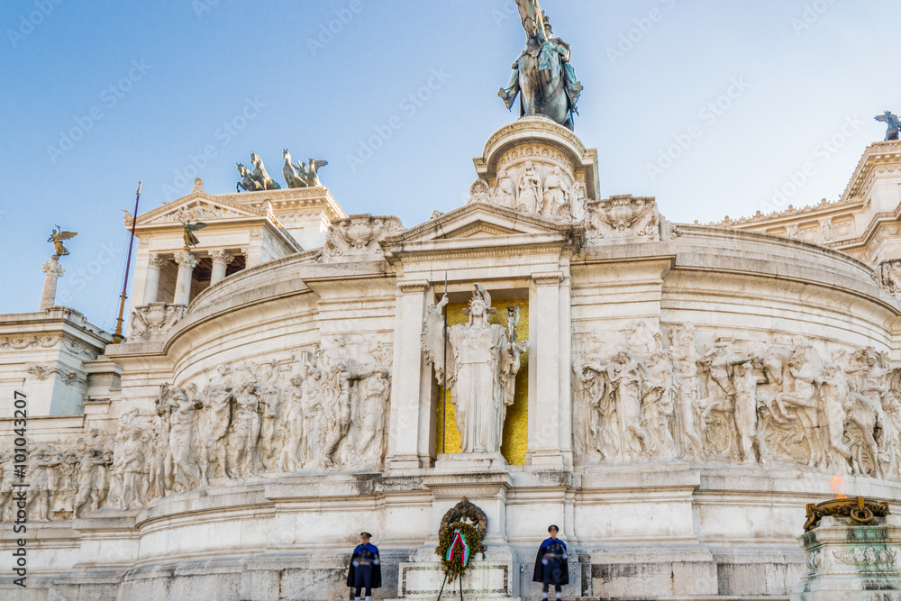white imposing monument in Rome
