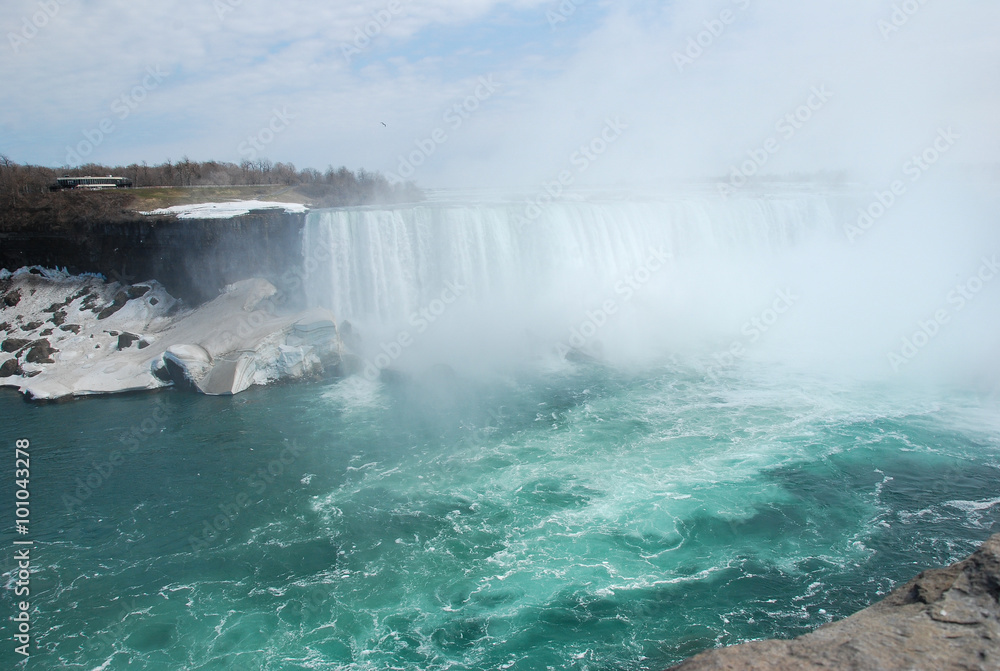 The spectacular Niagara Falls in winter. The spectacular Niagara Falls in winter.