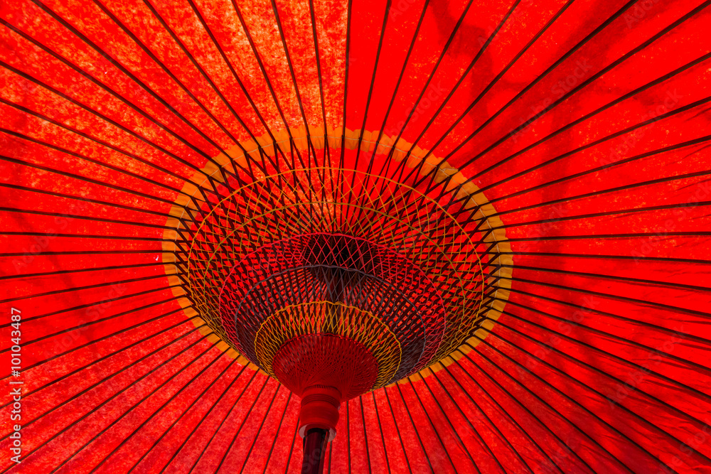 Fototapeta premium Szczegółowo tradycyjny japoński parasol