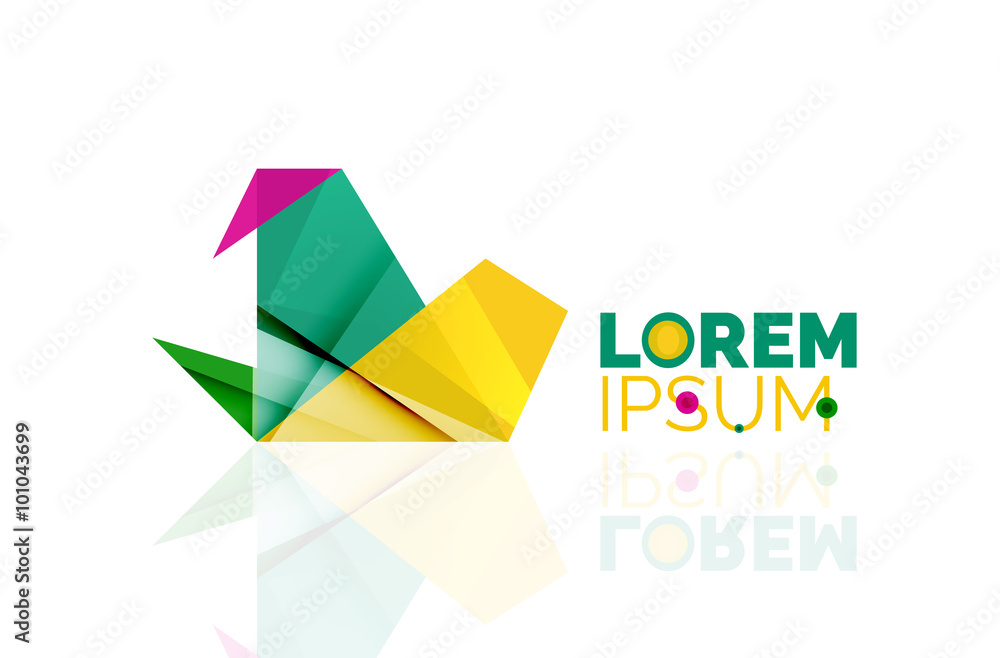 Logo, abstract geometric business icon Logo, abstract geometric business icon