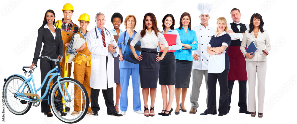 Fototapeta premium Group of workers people.