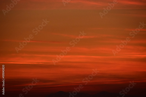 mountains sunset sky horizon © sirylok