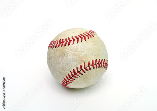 Baseball ball over white