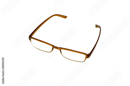 Blown Eye Glasses Isolated on White background