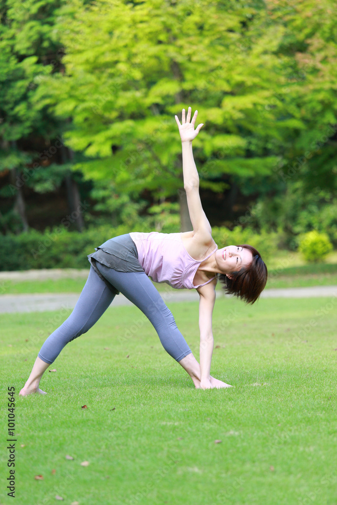 Japanese Woman Doing YOGA Japanese Woman Doing YOGA