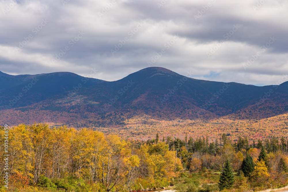 beautiful Autumn mountain in , New  Hampshire, USA