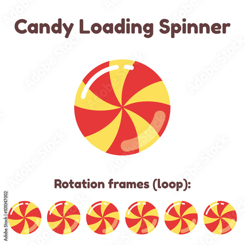 Candy spinning animation