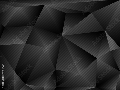 Black and White Abstract Polygonal Background.