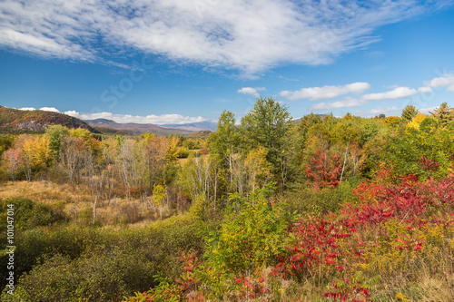 Colorful White mountain National forest in autumn, New Hampshir