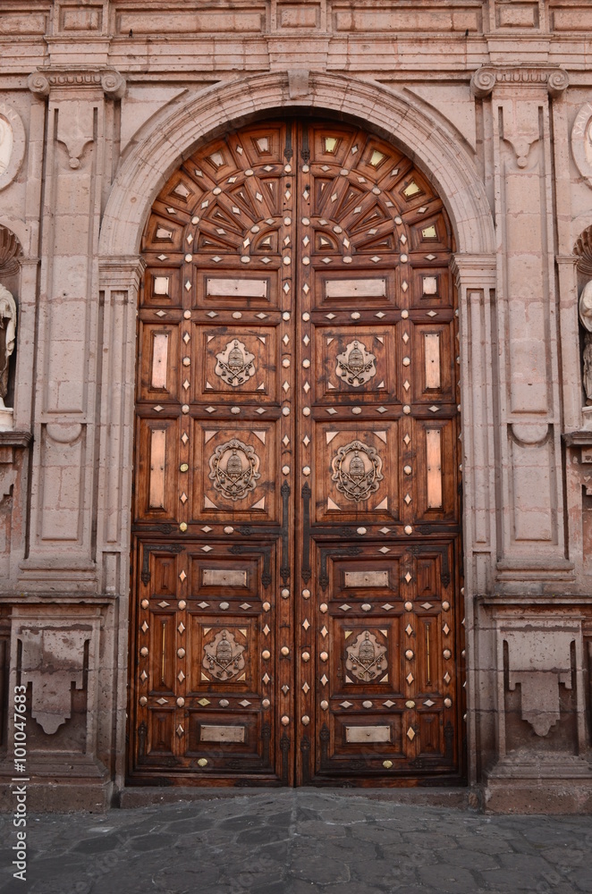 Fototapeta premium Principal Entrance of Morelias Cathedral