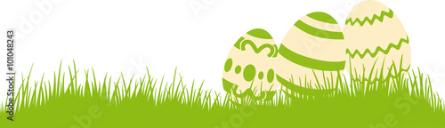 Ostern - Ostereier auf der Wiese