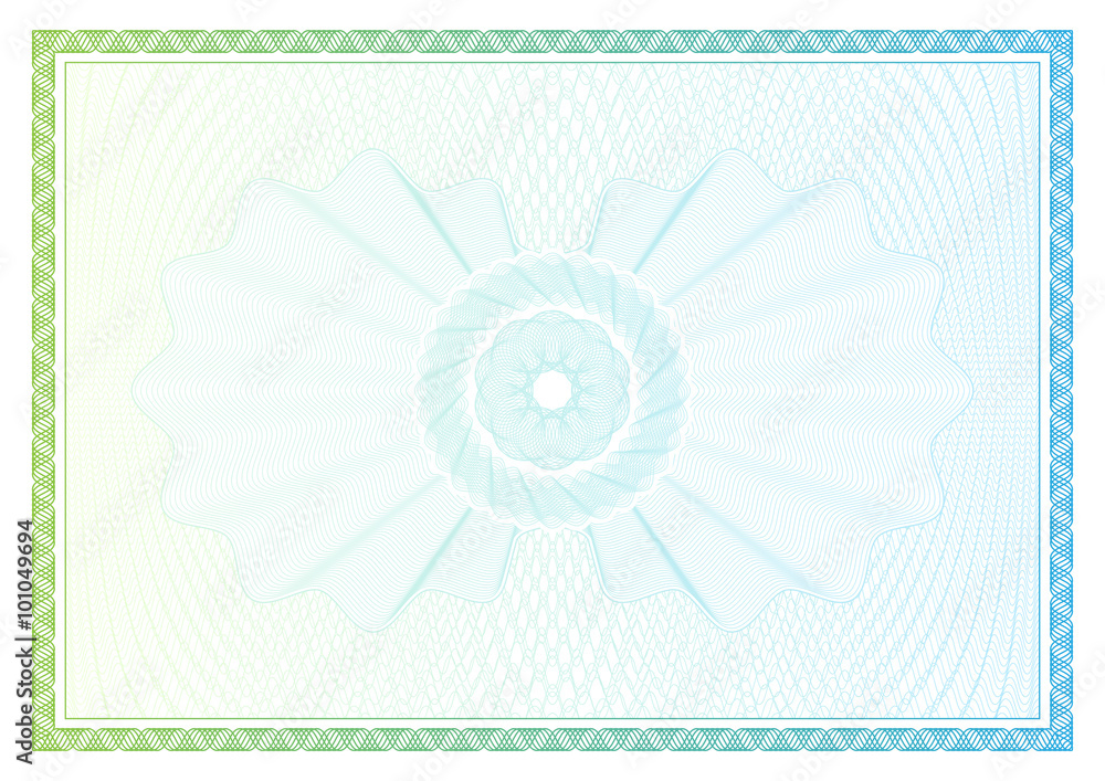Naklejka premium Certificate. Vector pattern that is used in currency and diplomas