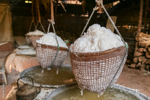 mountainous Salt ,ancient salt at Amphoe Bo Kluea ,Nan province , Thailand