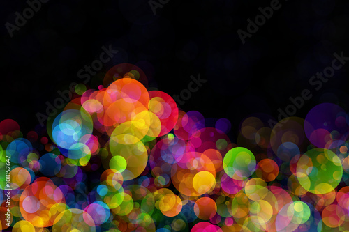 Abstract background colourful bokeh circles.