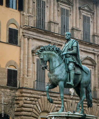 horse and rider statue florence