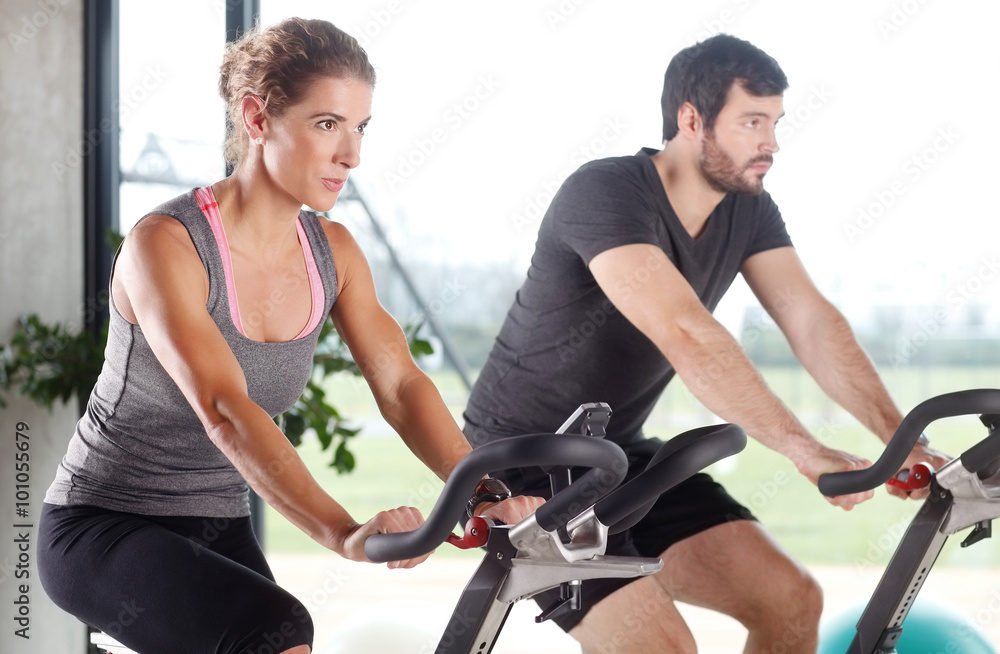 Spinning at gym Spinning at gym