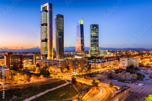 Madrid, Spain Skyline at the Financial District.