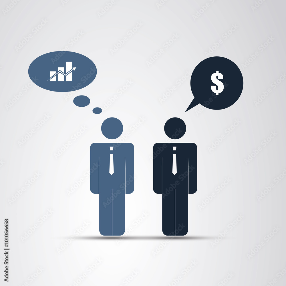 Cooperation - The Real Leader - Business Men Icon Cooperation - The Real Leader - Business Men Icon