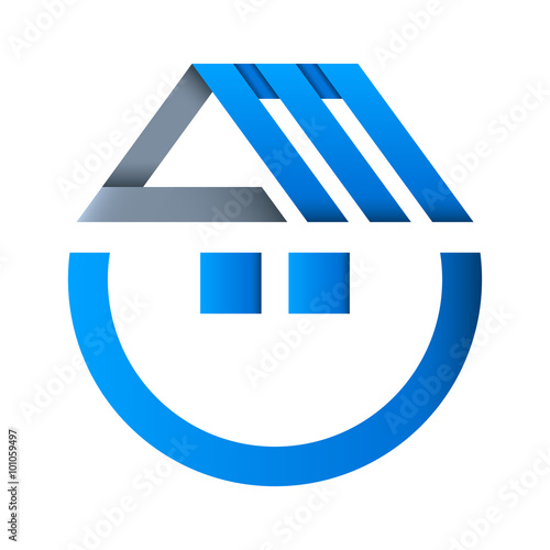 lächelndes Haus - smiley house icon