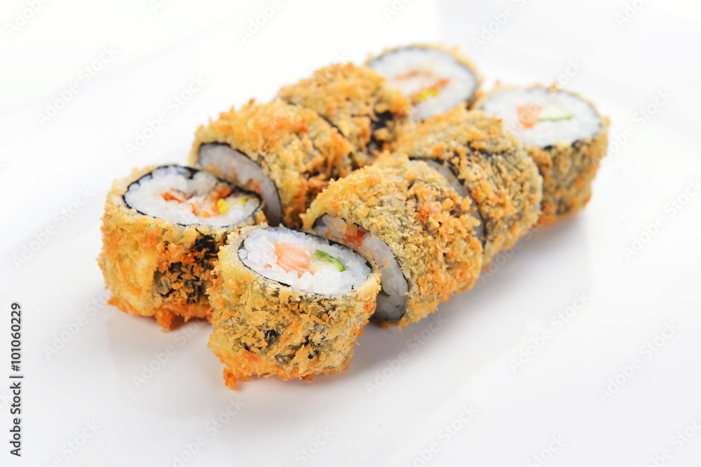 Delicious sushi rolls