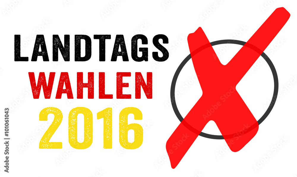 Kreuz Landtagswahlen Wahl, 2016
