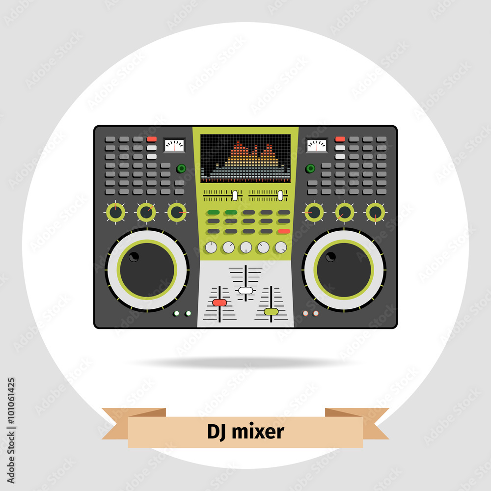Fototapeta premium DJ mixer table