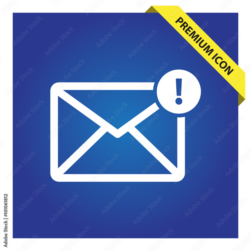 Message with notification, new mail sign icon Message with notification, new mail sign icon