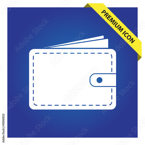 Wallet, money sign icon